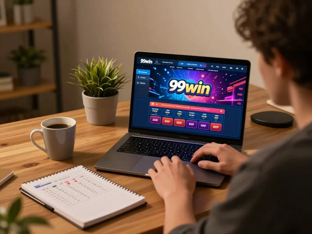 Engaging with 99win's casino interface while focusing on betting strategies.