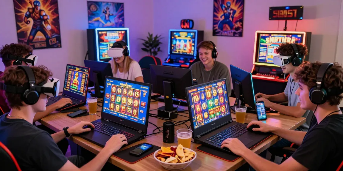 Players enjoying exciting slot games in a vibrant online gaming environment.