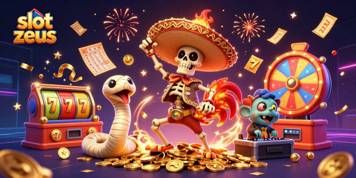 Engage with slot zeus excitement through a dynamic 3D illustration rich with casino elements.