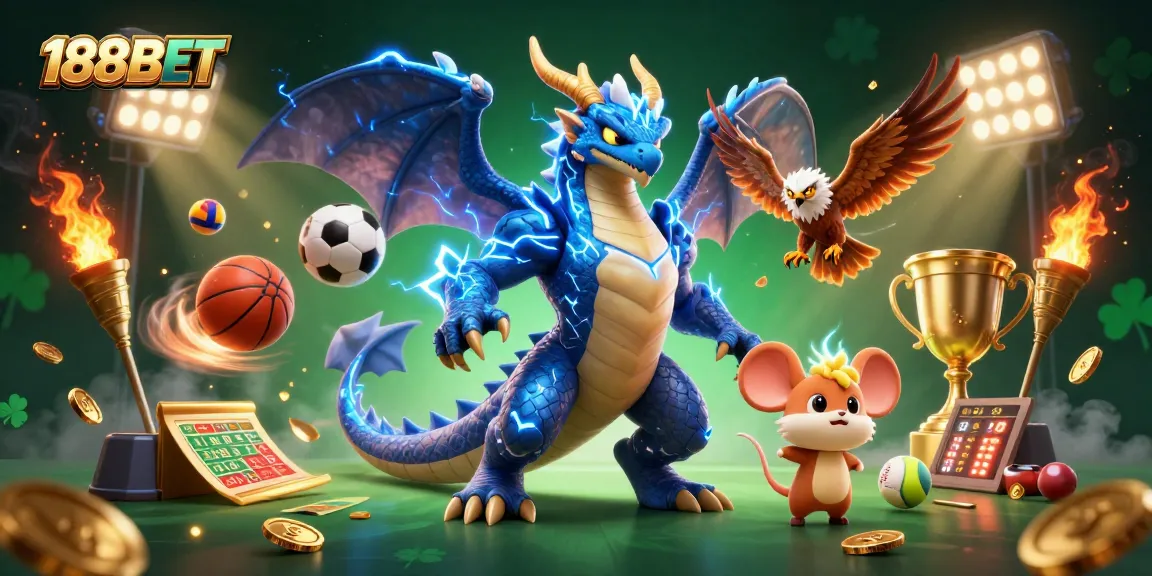 Experience thrilling gaming action at 188BET with dynamic characters and sports elements.