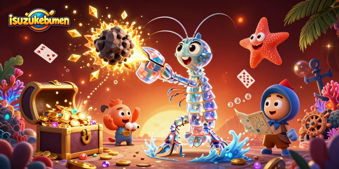 Engage in the vibrant world of isuzukebumen with our galactic samurai amidst colorful gems and casino elements.