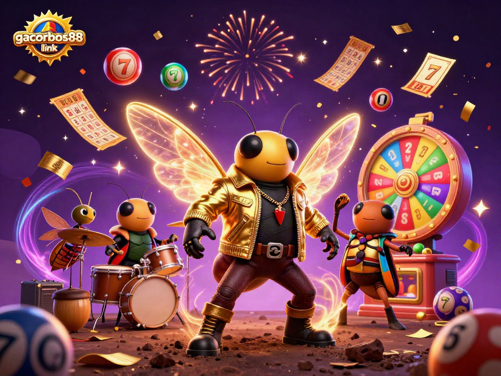 Experience the thrill of winning with gacorbos88 link in this vibrant slot illustration.