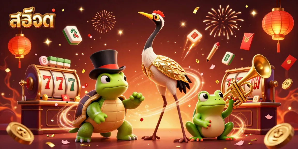 Experience excitement with สล็อต gaming reels in a vibrant 3D casino scene.