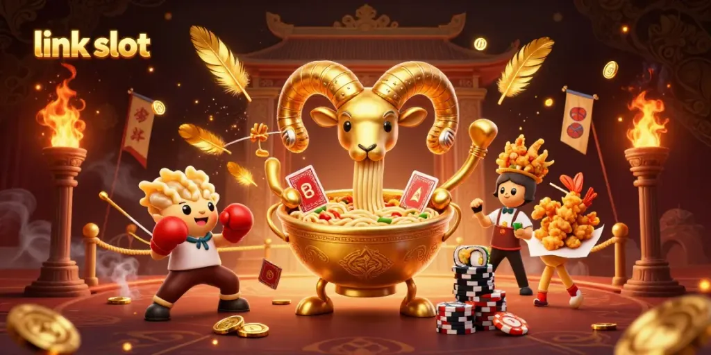 Slot link dengan karakter kartun 3D menangkap momen permainan slot yang menarik.