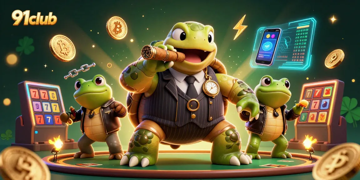 Engage in thrilling gameplay at 91club with vibrant characters and casino elements in a dynamic 3D scene.
