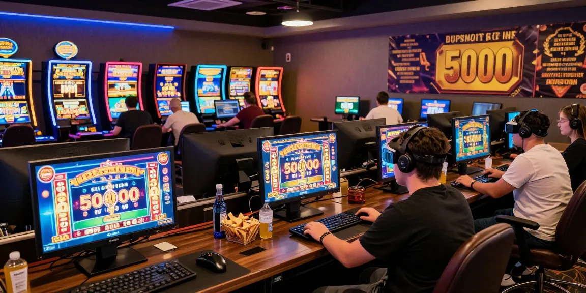 Engaging players enjoying vibrant slot deposit 5000 games in an online casino.