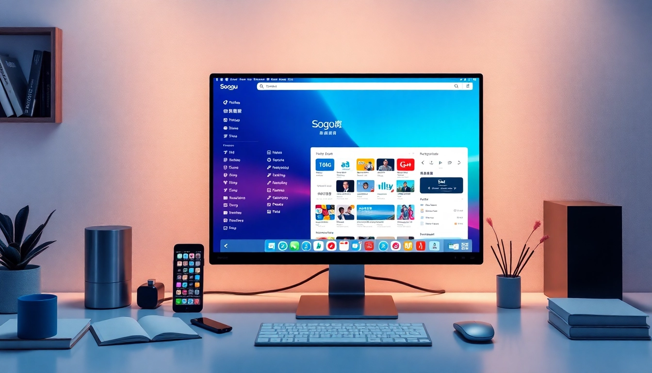 Sogou浏览器 showcasing a user-friendly interface with customizable features and mobile compatibility.