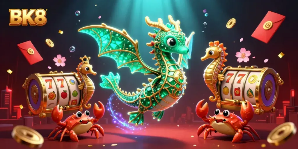 Experience thrilling gameplay at BK8 with vibrant casino elements in an enchanting underwater scene