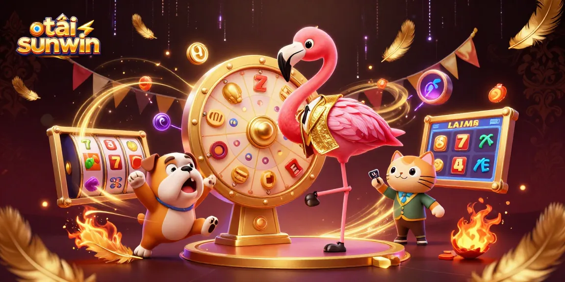 Win big with tải sunwin in this vibrant 3D casino illustration showcasing thrilling game elements.