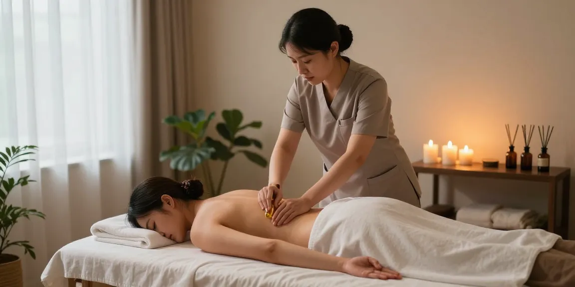 Relaxing Swedish massage session in a serene spa with calming decor and professional therapist.