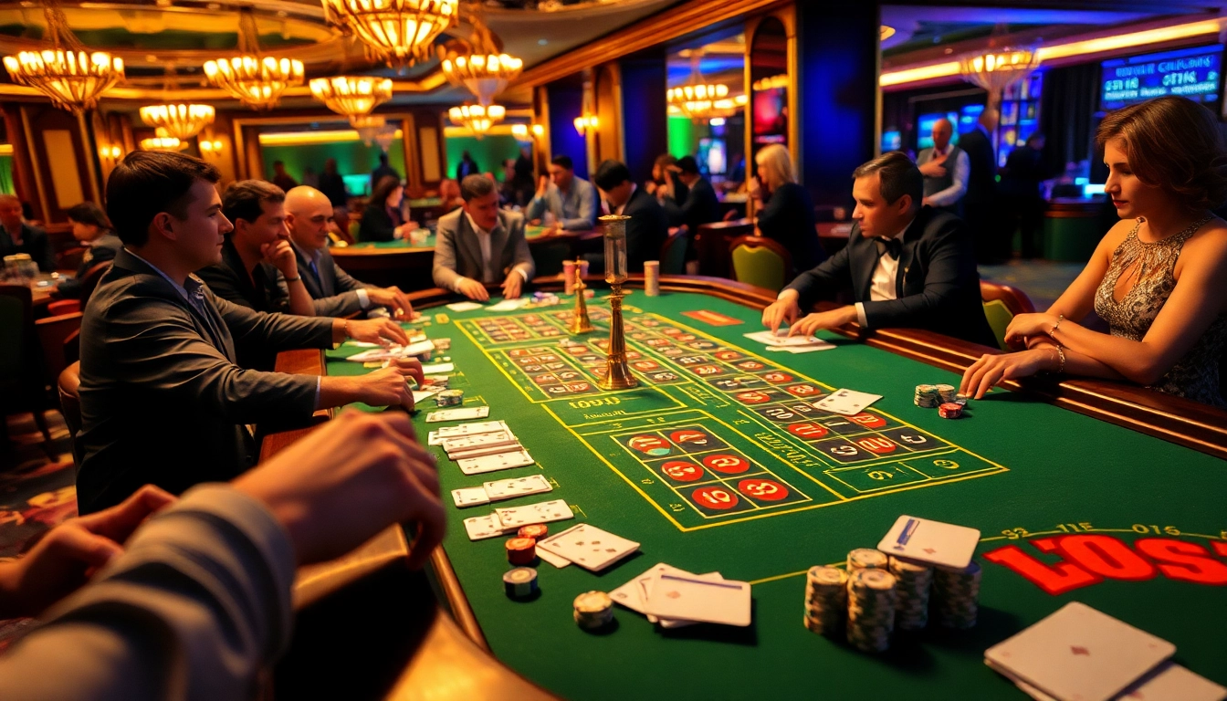 Experience the vibrant energy of gambling at Link THABET's luxurious casino, showcasing thrilling games.