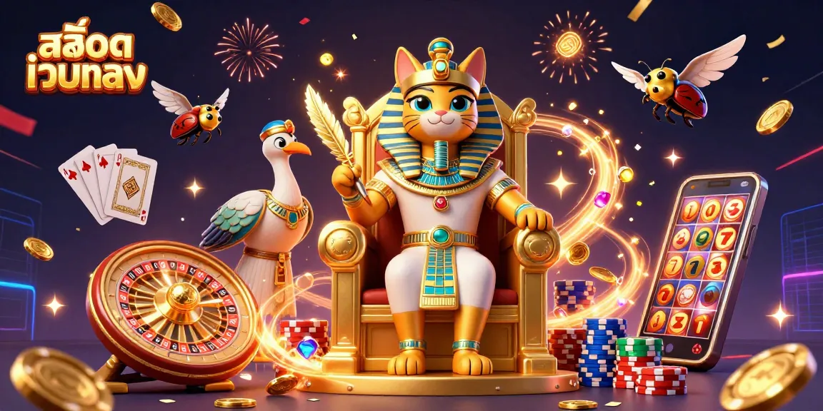 Win big with สล็อตเว็บตรง as golden coins and jackpots cascade around a stunning 3D scene.