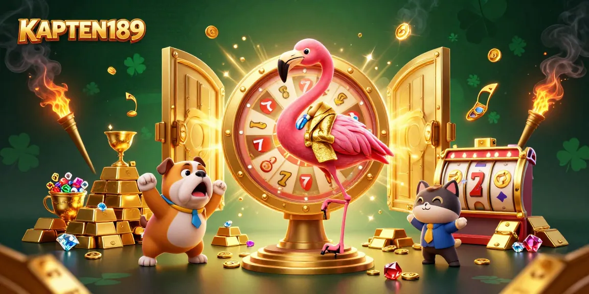 KAPTEN189 menampilkan permainan slot online dengan animasi menarik dari jutawan dalam suasana kasino yang meriah.