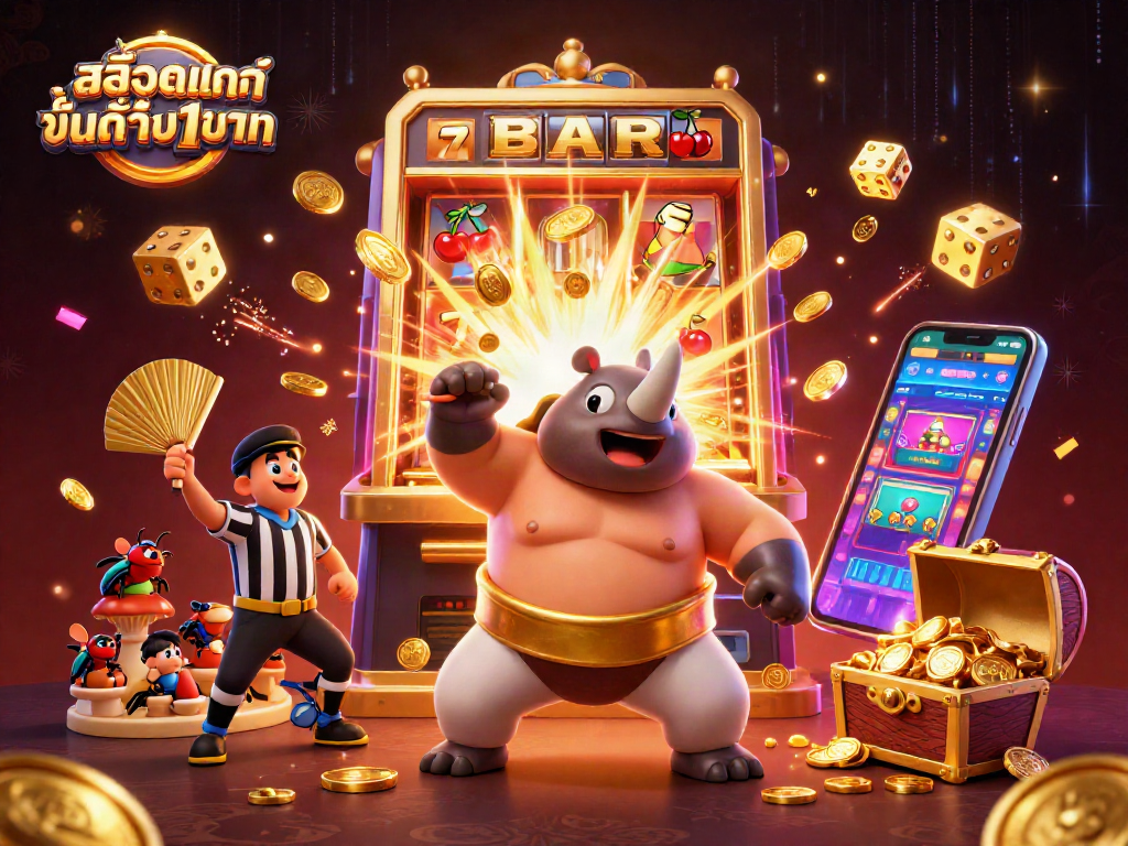 Experience สล็อตฝากขั้นต่ำ1บาท with an exciting jackpot explosion and vibrant casino elements in a thrilling 3D scene.