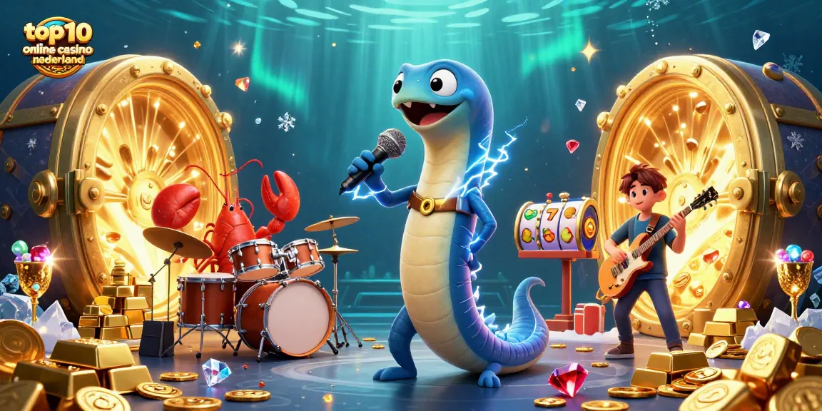 Experience the thrill of top 10 online casino nederland with vibrant underwater casino fun featuring electric eel DJ.