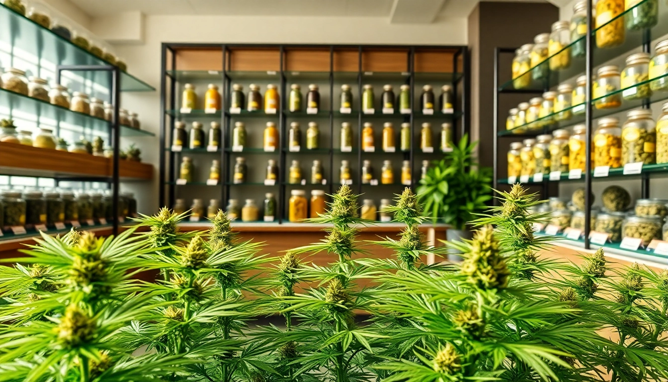 Visual representation of cost of ounce of weed displayed in a modern dispensary interior.