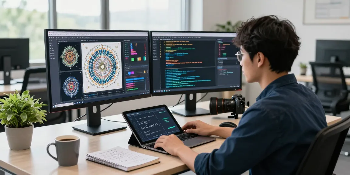 Expert using a free ai detector to analyze AI-generated images in a modern tech workspace.