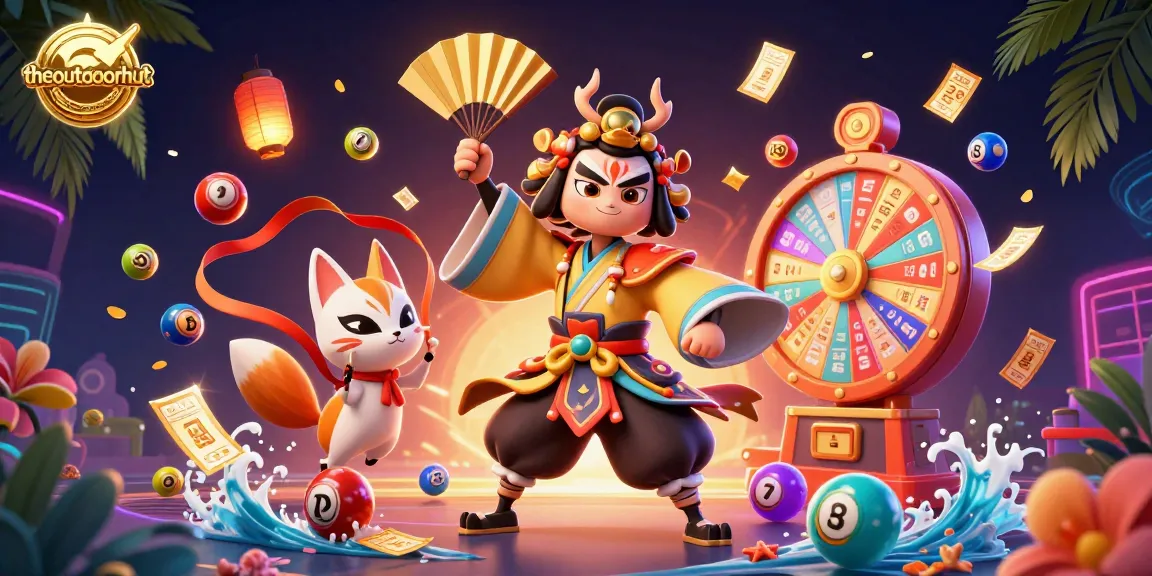 Engage in thrilling gameplay at theoutdoorhut with vibrant lottery balls and dynamic casino elements.