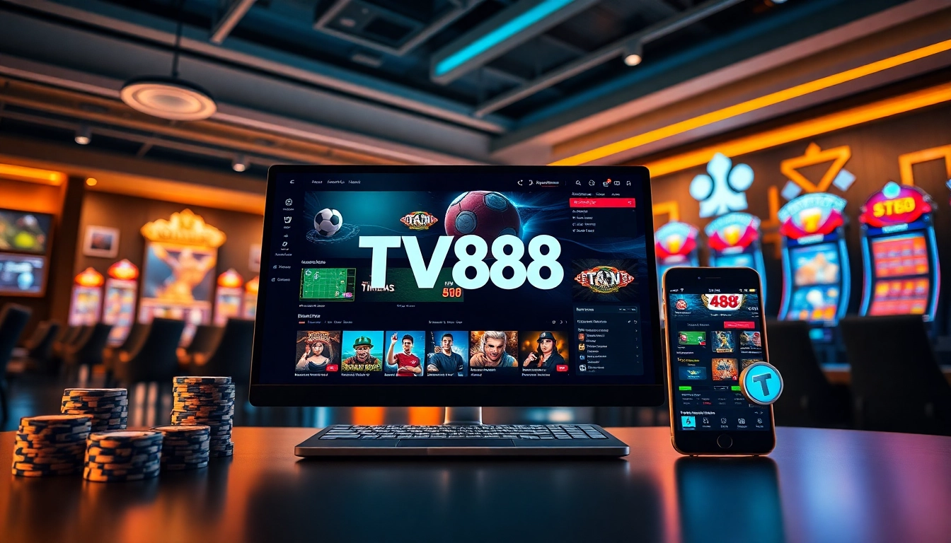 TV88 online gaming interface showcasing various games and secure transaction features.