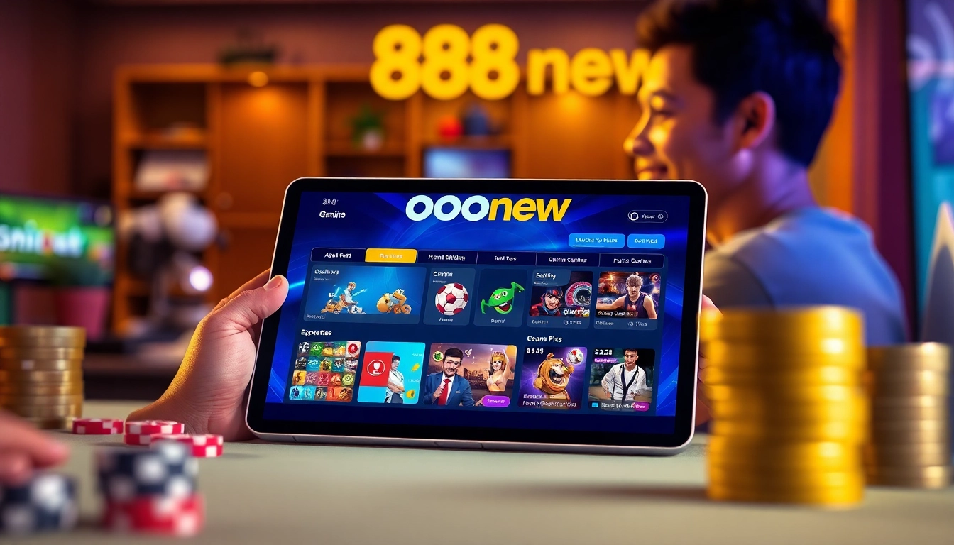 Experience the excitement of 888new's online gaming with a vibrant interface and engaging atmosphere.