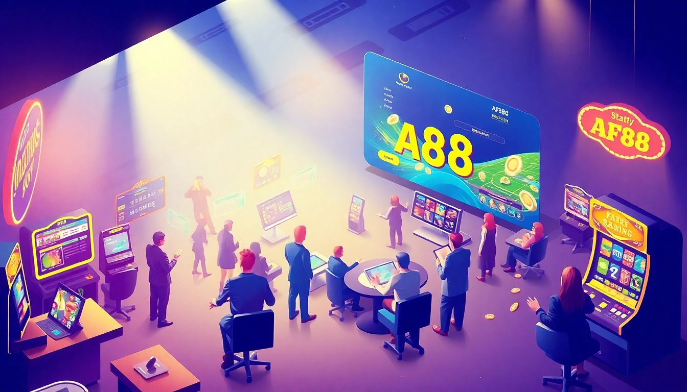 AF88 online betting platform with users enjoying games and a modern interface.