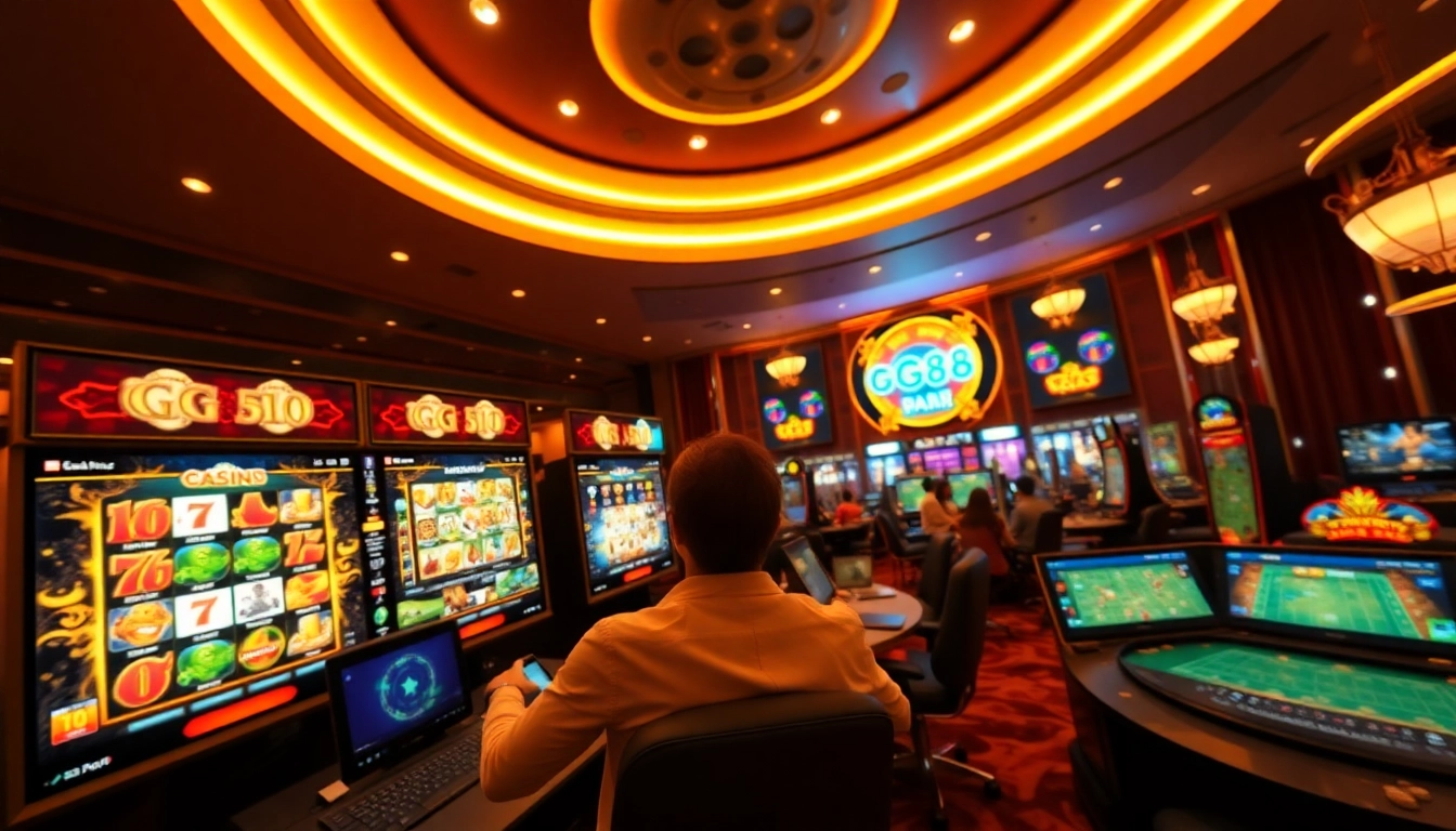Experience the thrill of GG88 online casino with an immersive gaming interface.