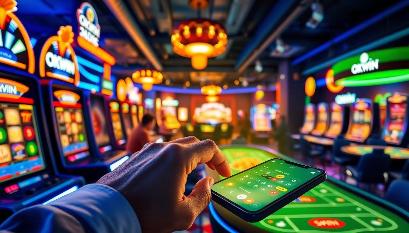 Okwin online gaming environment showcasing vibrant casinos and engaging players in 2025.