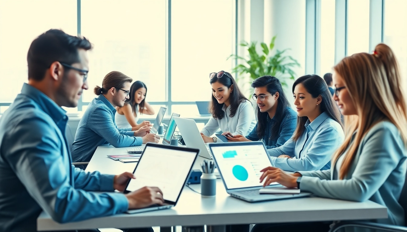 Efficient teamwork around WPS办公软件, highlighting collaboration in a modern office.