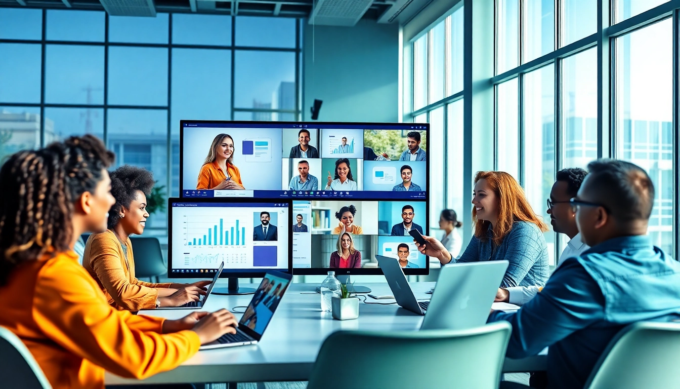 Efficient teamwork and collaboration with teams下载 through Microsoft Teams in a modern office.