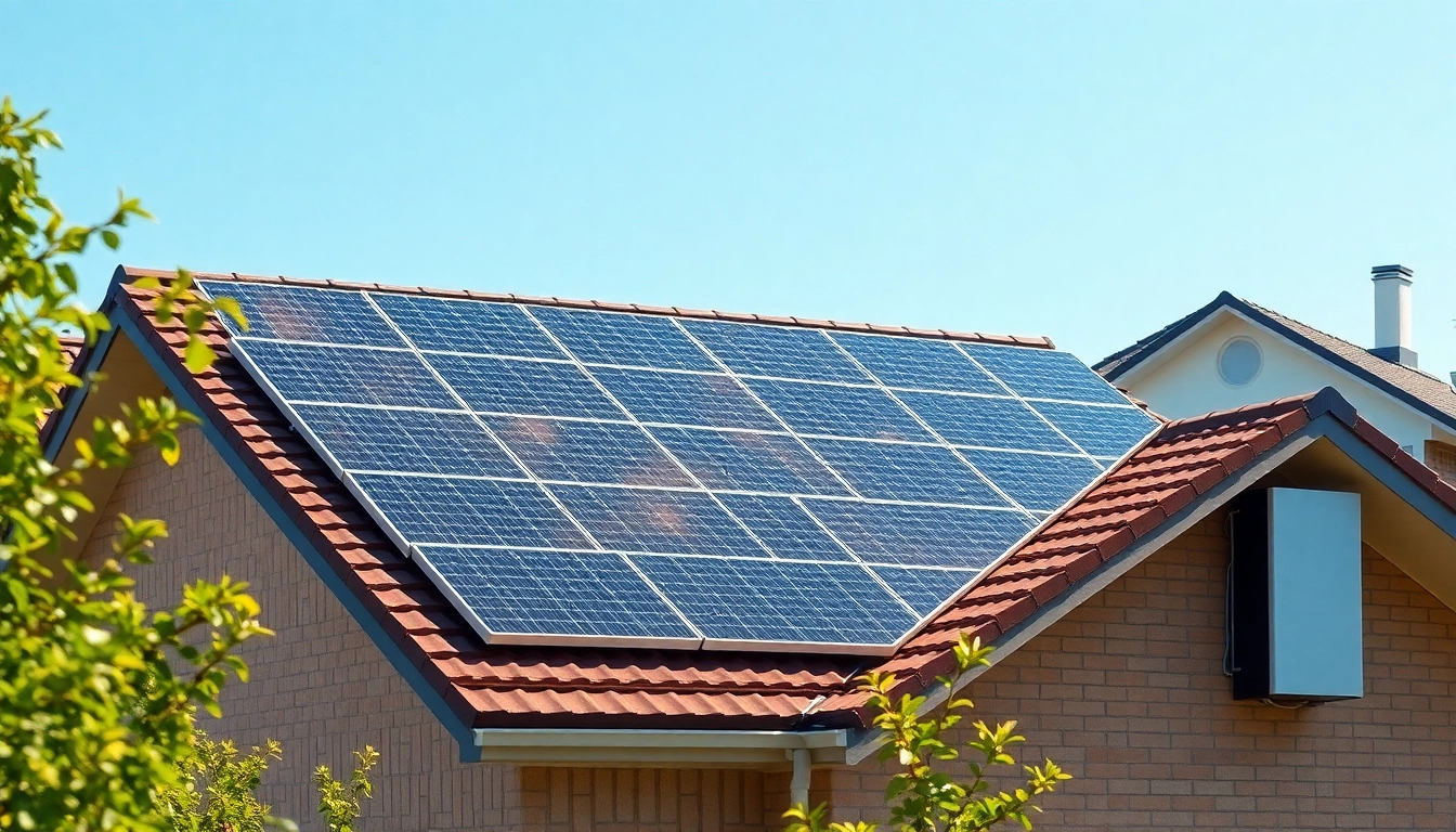 5kw hybrid solar system installed on a modern home roof under bright sunlight, showcasing sustainable energy.