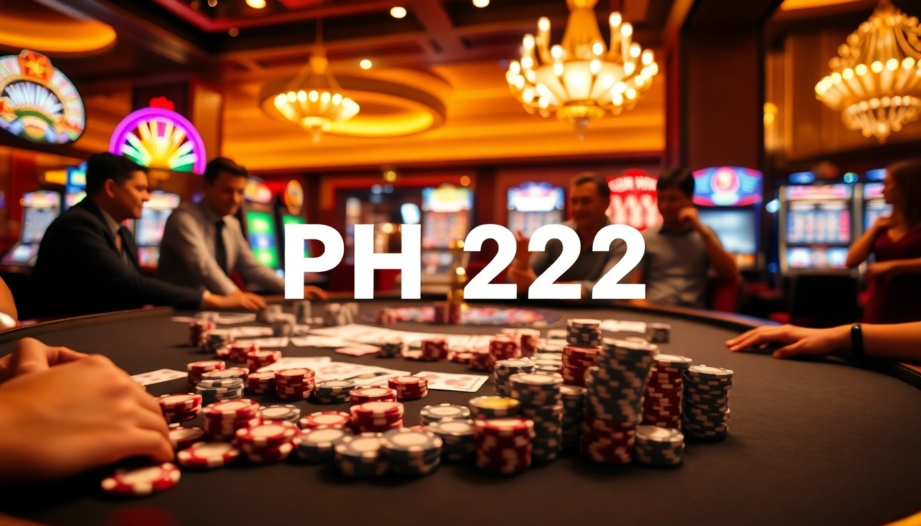 Experience the thrill of casino gaming with PH222 - vibrant tables and dynamic slot machines.