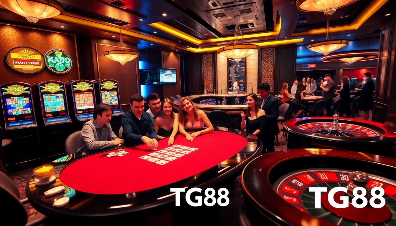 Experience excitement at TG88 casino with vibrant slot machines and thrilling poker games.