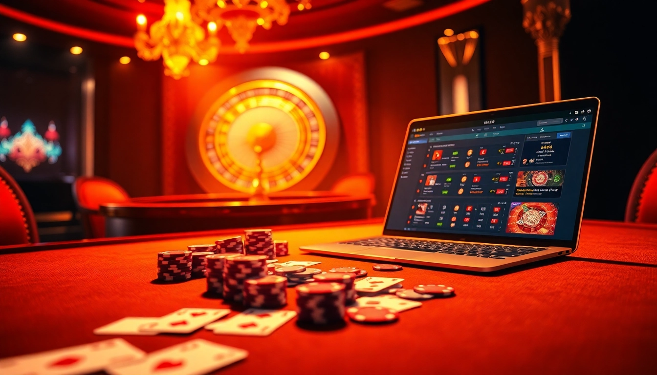 Experience thrilling online gambling with DAGA's vibrant casino atmosphere at https://dagapq.com/, featuring poker and roulette elements.