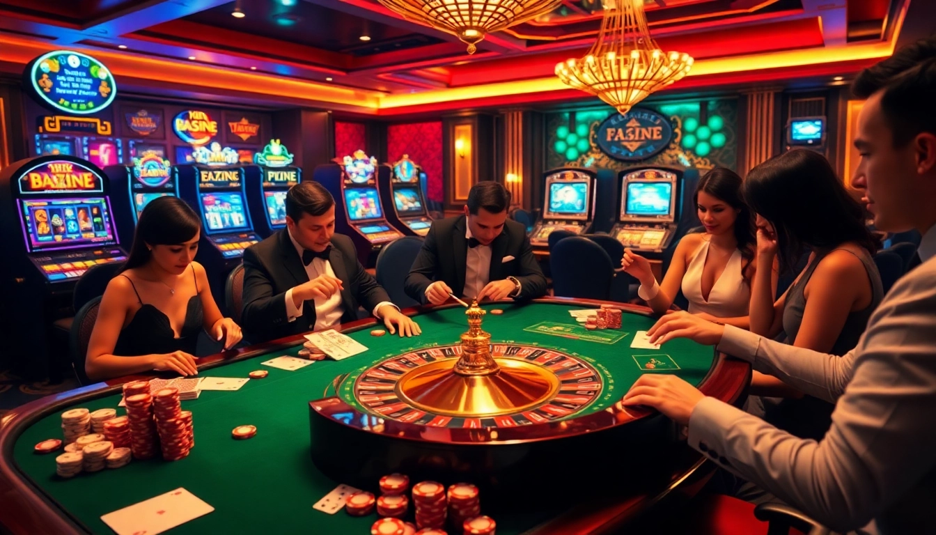 Experience thrilling gameplay at the F168 casino table surrounded by vibrant chips and cards.