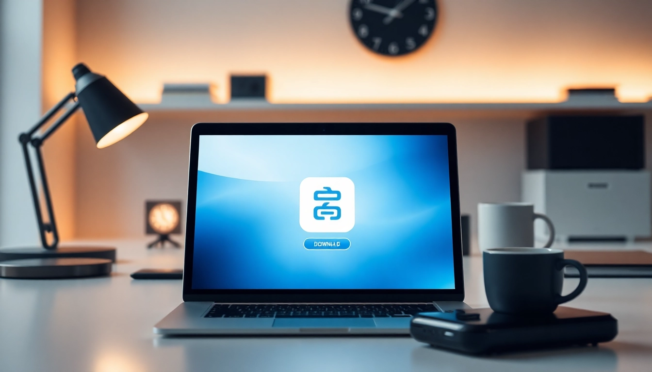 爱思助手下载 interface displayed on a modern Apple device in a professional workspace