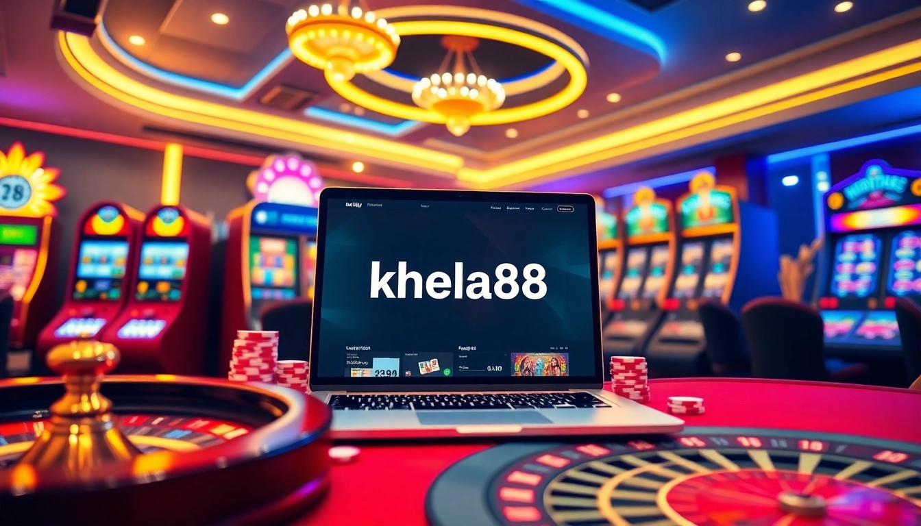 Exciting gambling action at Khela88 with vibrant casino visuals and engaging slots.