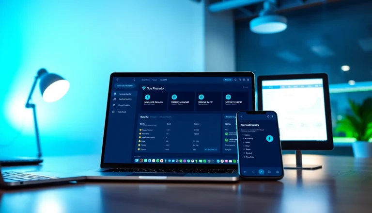 QuickQ下载界面展示多设备 VPN 连接，提供安全且快速的互联网接入。