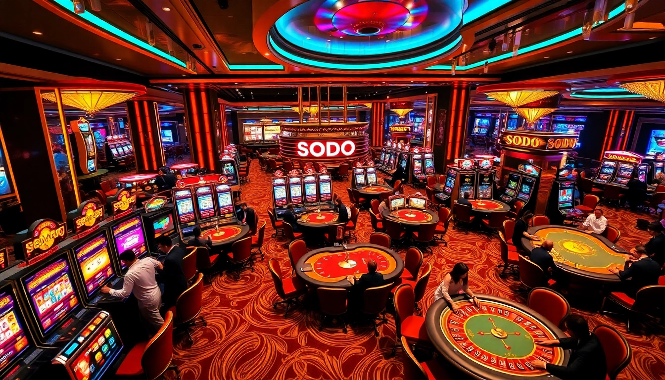Engaged players enjoy dynamic SODO-themed casino games with roulette and poker.