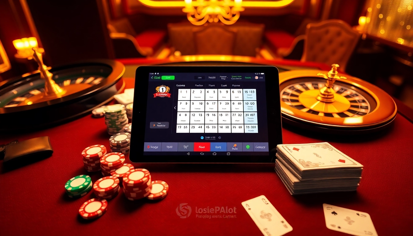 Experience i5bet's thrilling gaming scene with poker chips, cards, and a roulette wheel.