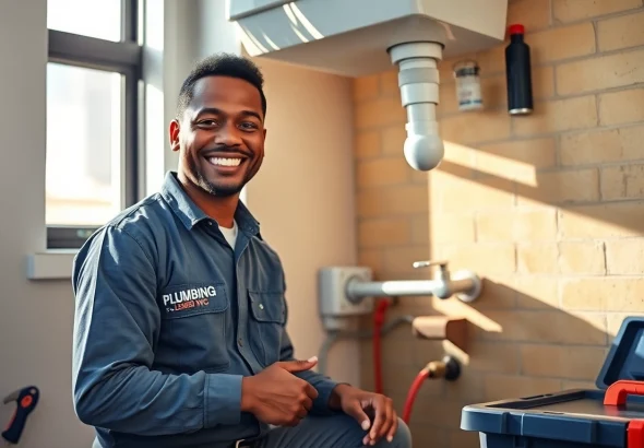 Emergency plumbers on holidays or weekends fixing a leaky pipe in NYC apartment.